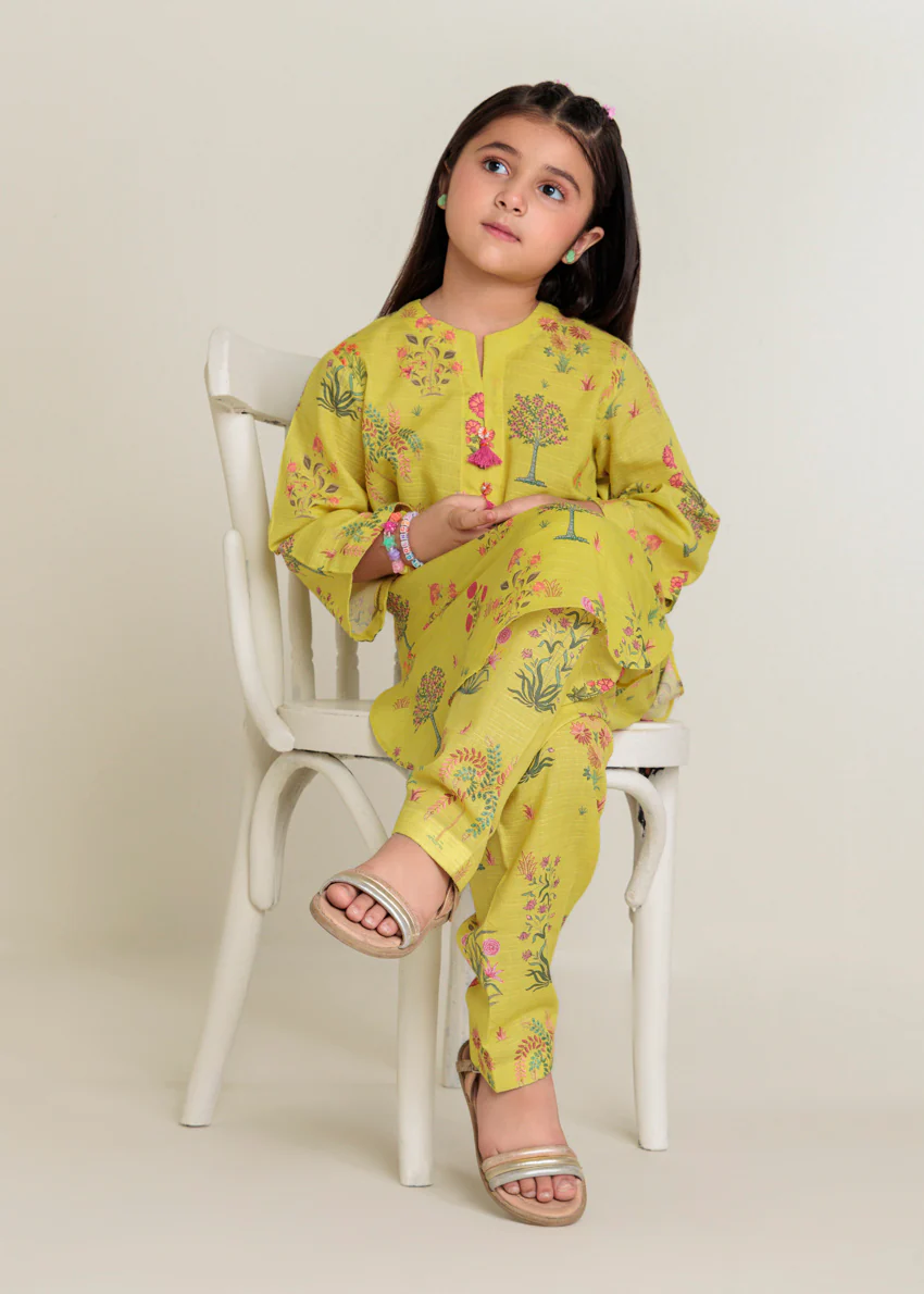 Yellow-Dobby-Lawn-2 Piece (GP2PPBS26BG1F21) - Image 3
