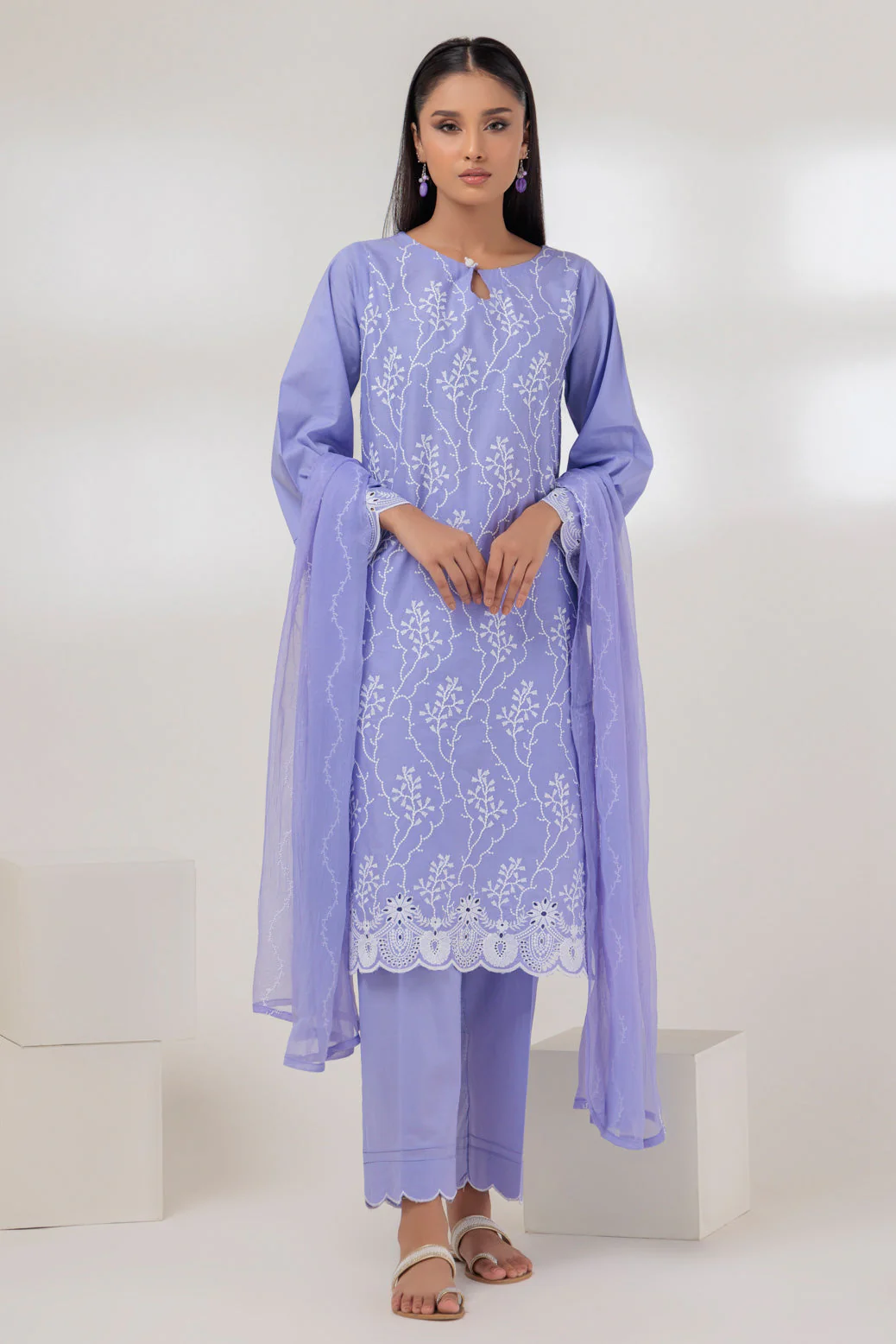 LAVENDER-CAMBRIC-3 PIECE (SRS233P68)