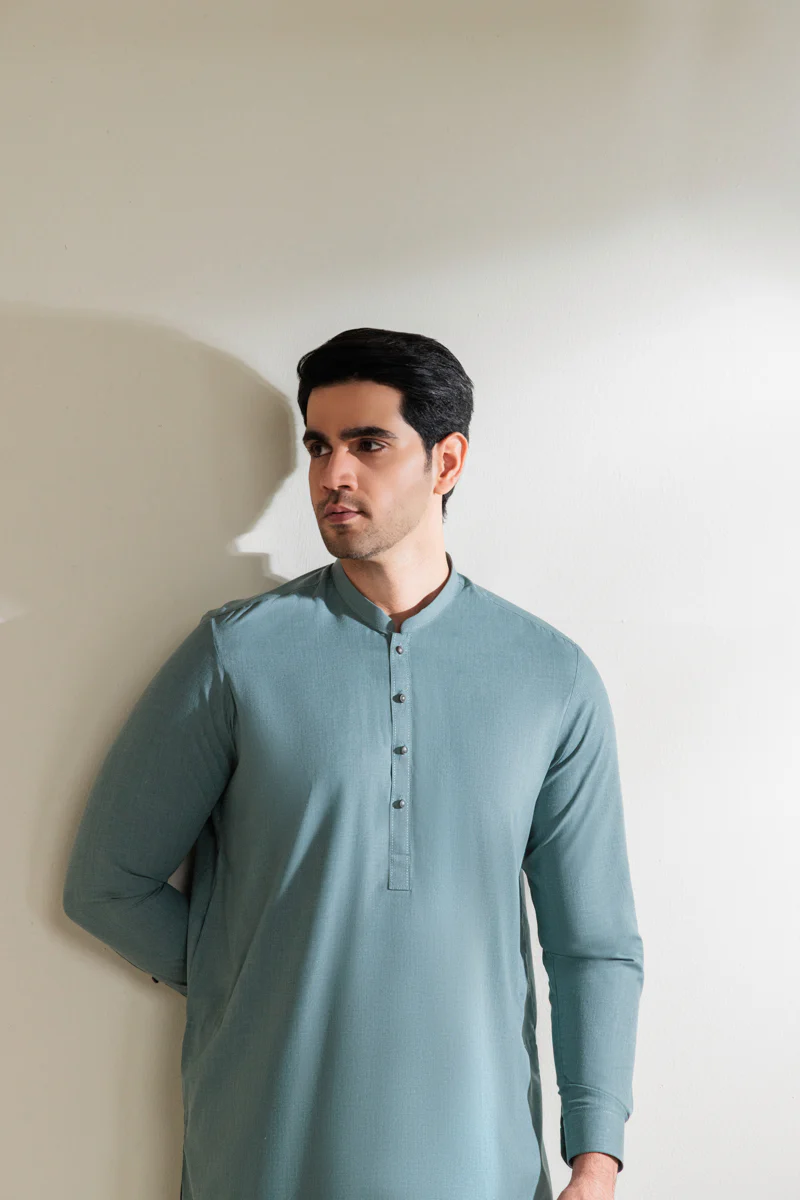 Green-Blended-Shalwar Suit - (MP2PBBS26BM4M5) - Image 6