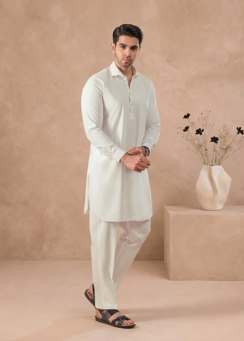 O-White-Blended-Kurta Trouser - (MP2PSBS26BM1F18) - Image 5