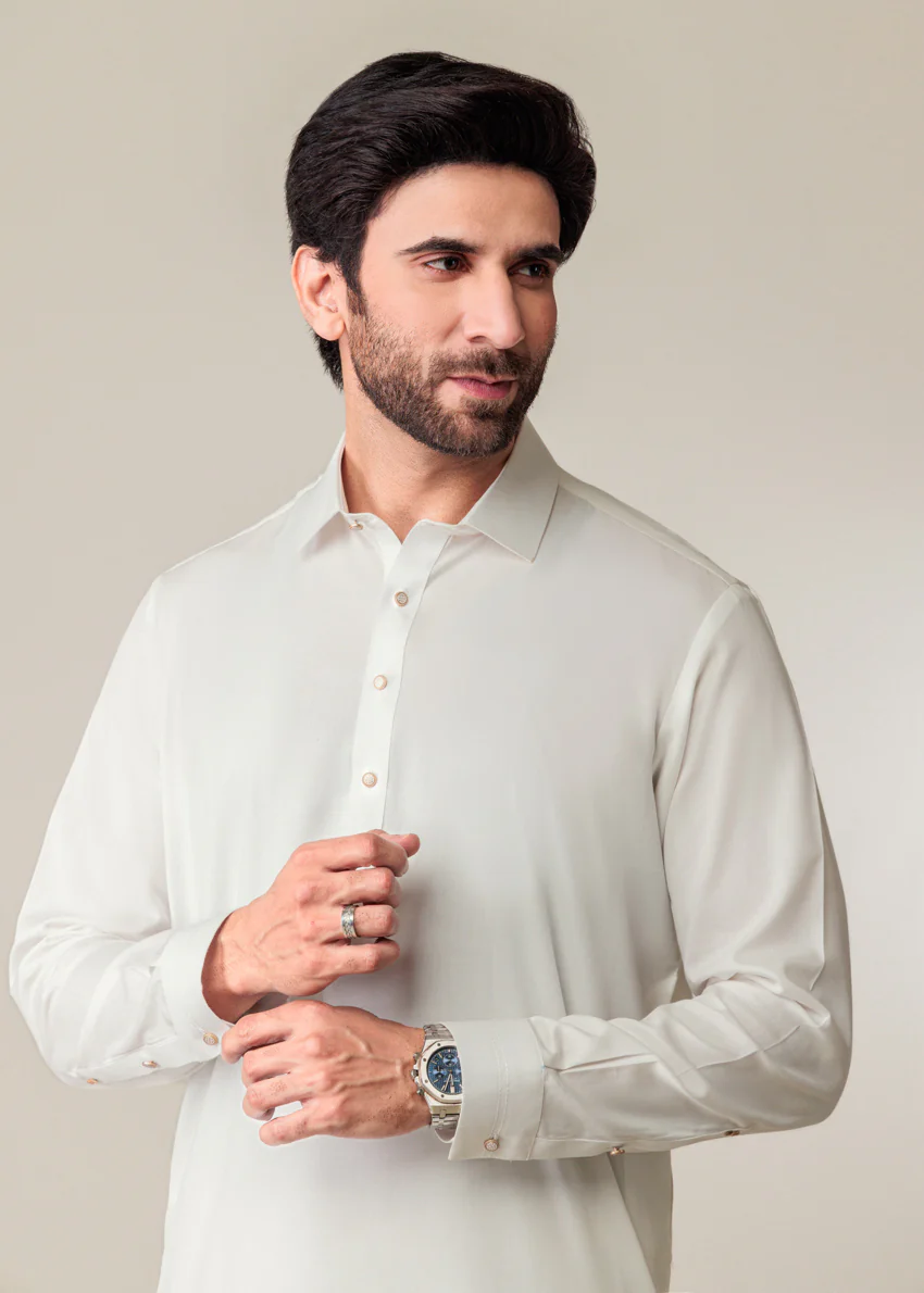 O-White-Cotton-Shalwar Suit - (MP2PSBW25ADN11) - Image 5