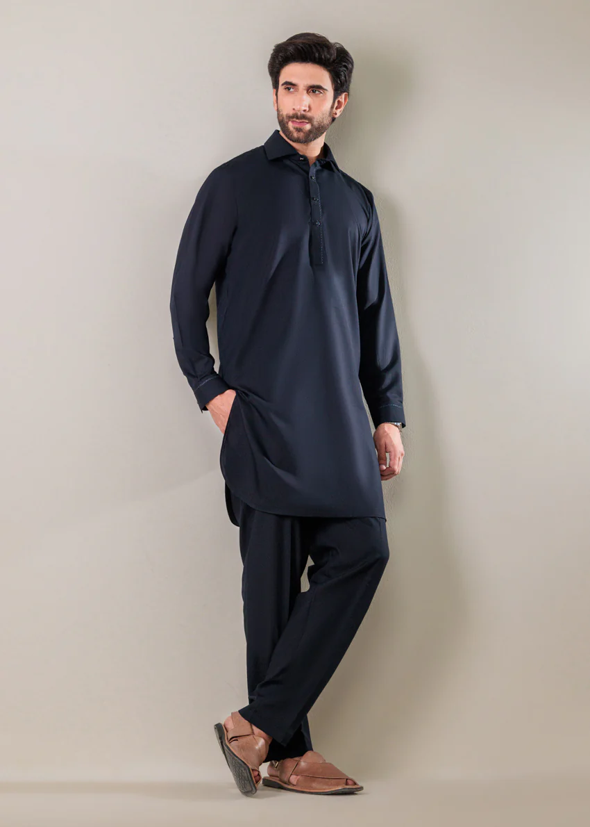 Navy-Blended-Kurta Trouser - (MP2PSBW25BM1J11) - Image 5