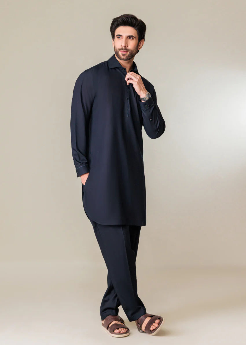 Navy-Blended-Kurta Trouser - (MP2PSBW25BM1J11) - Image 6