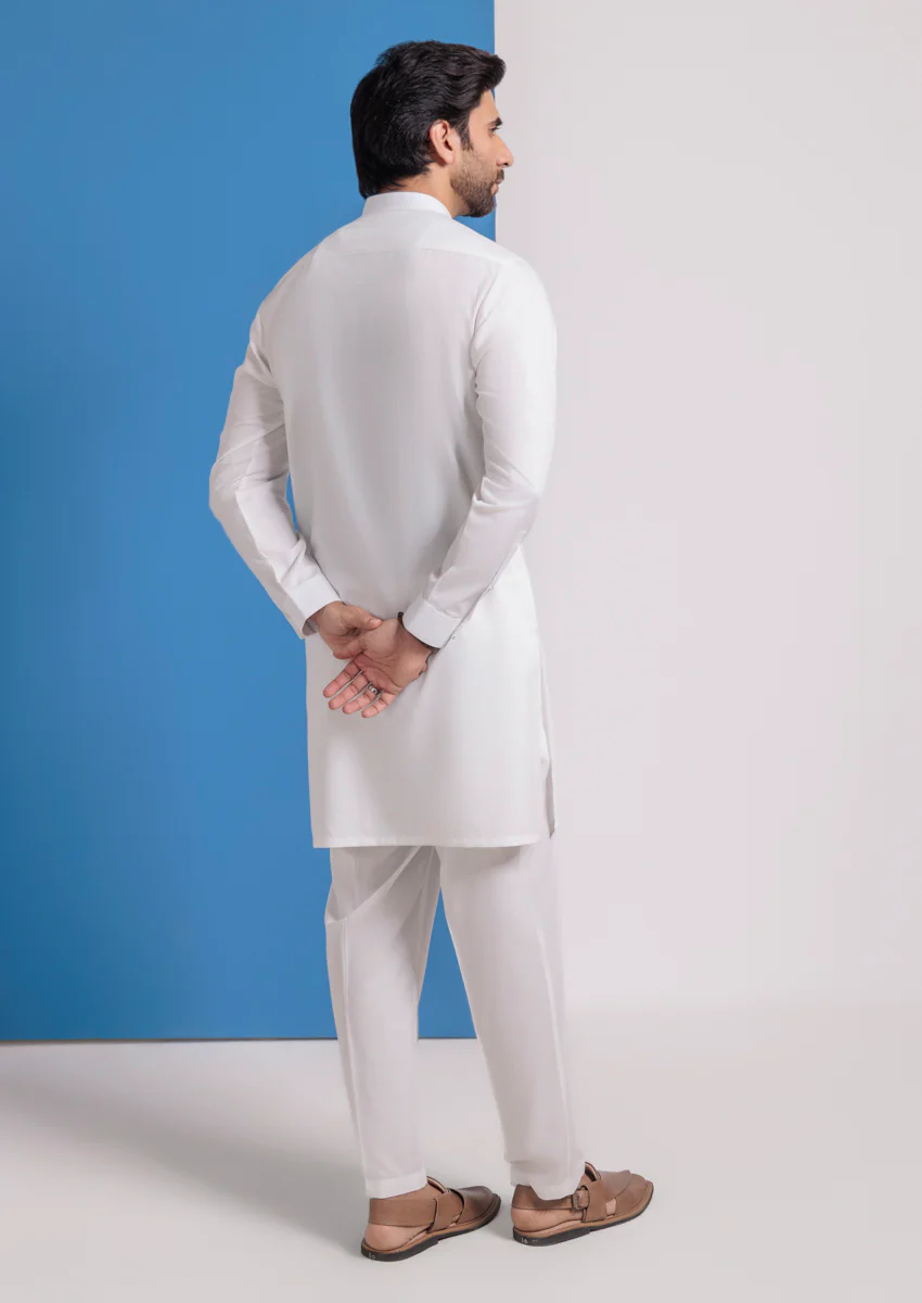 O-White-Blended-Kurta Trouser - (MPS25KPS2038) - Image 2