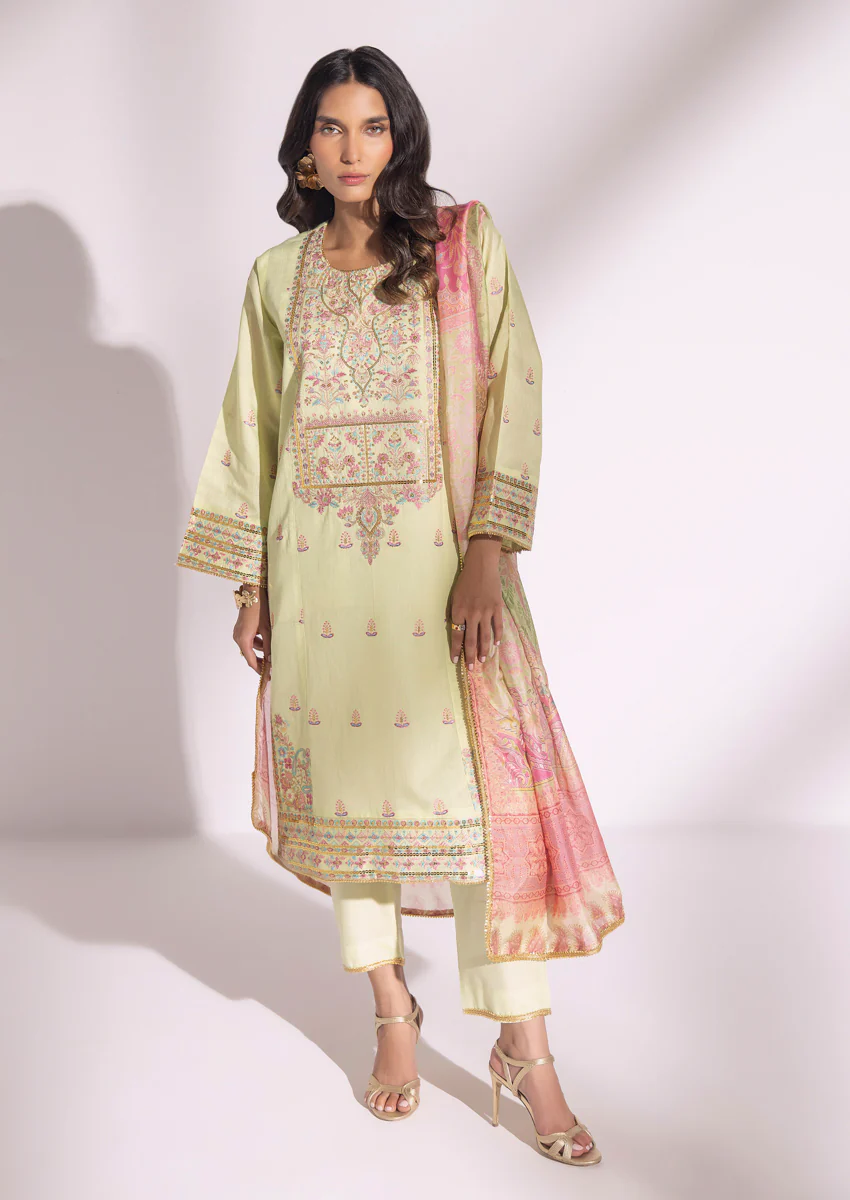 Green-Cotton Net-3 Piece (W25FE3002)