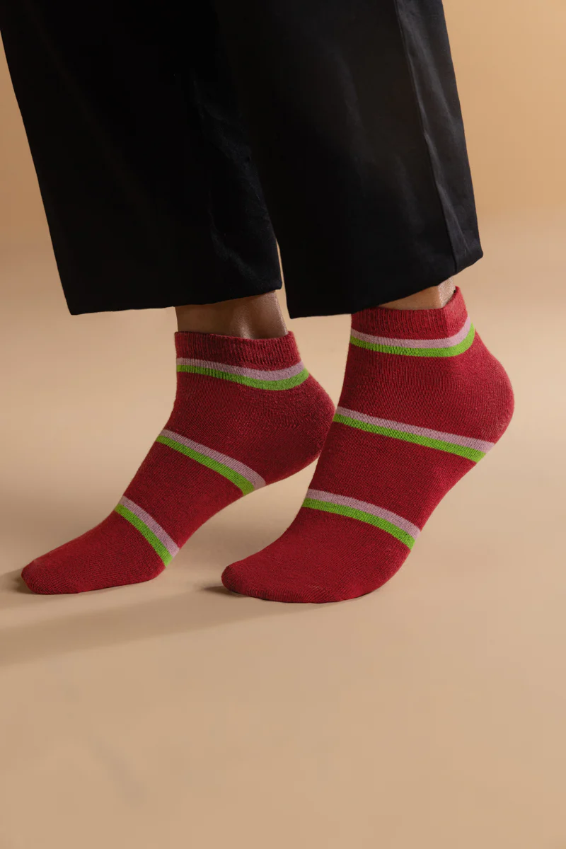 Red Low Cut Socks (WCSTLR1) - Image 3