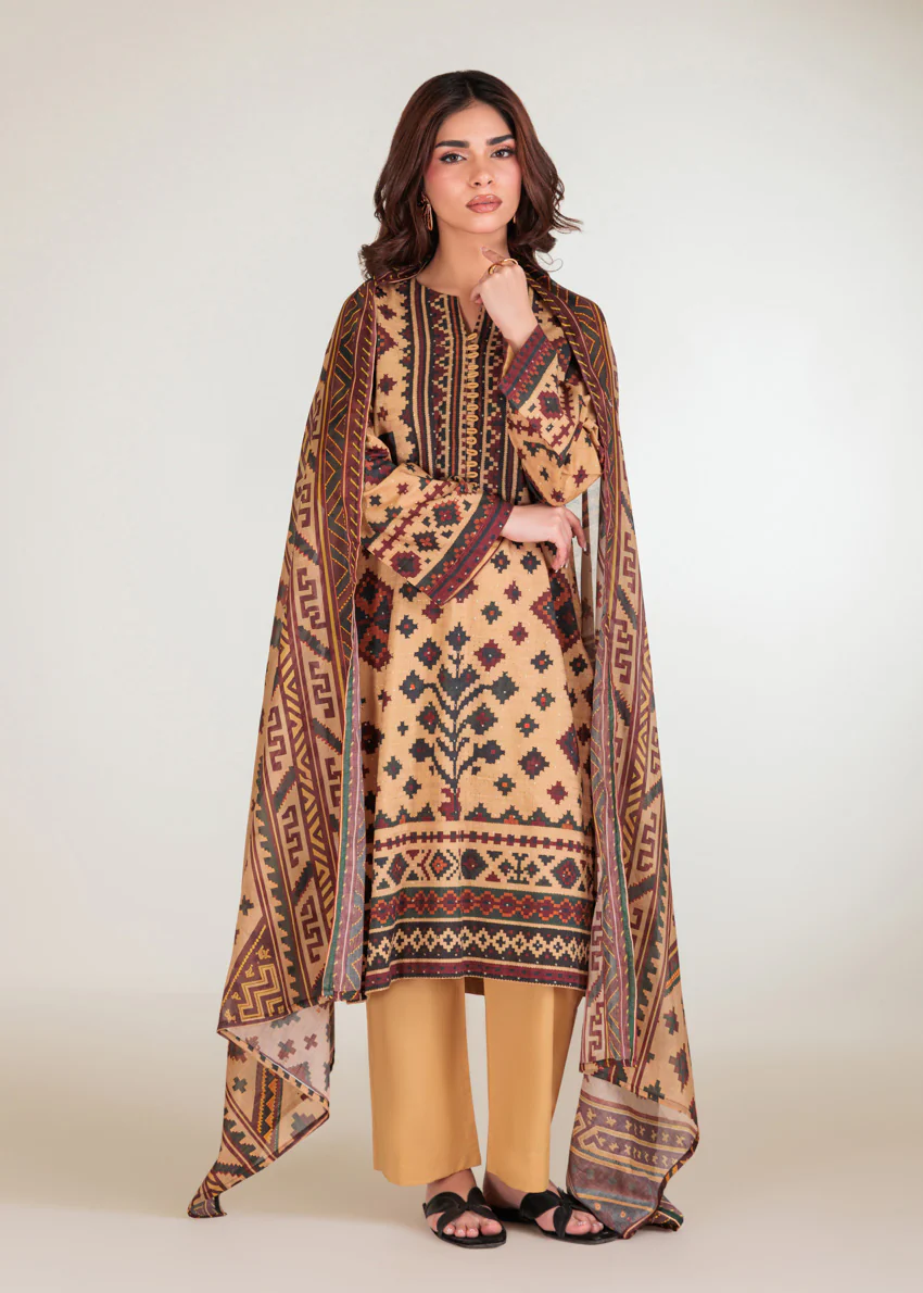 Brown-Self-Jacquard-3 Piece (WP3PPBW25B10N40) - Image 5