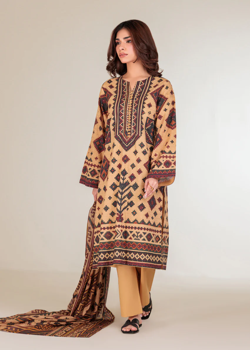 Brown-Self-Jacquard-3 Piece (WP3PPBW25B10N40) - Image 7