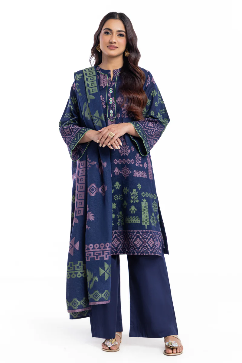 Teal-Jacquard-3 Piece (WP3PSBW25B9O54)