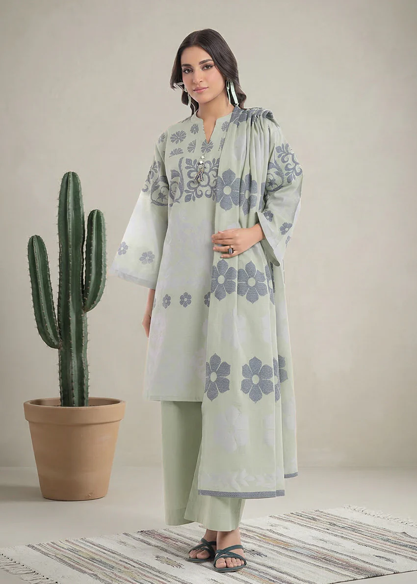 Mt-Green-Jacquard-3 Piece (WP3PSBW25B9O55)
