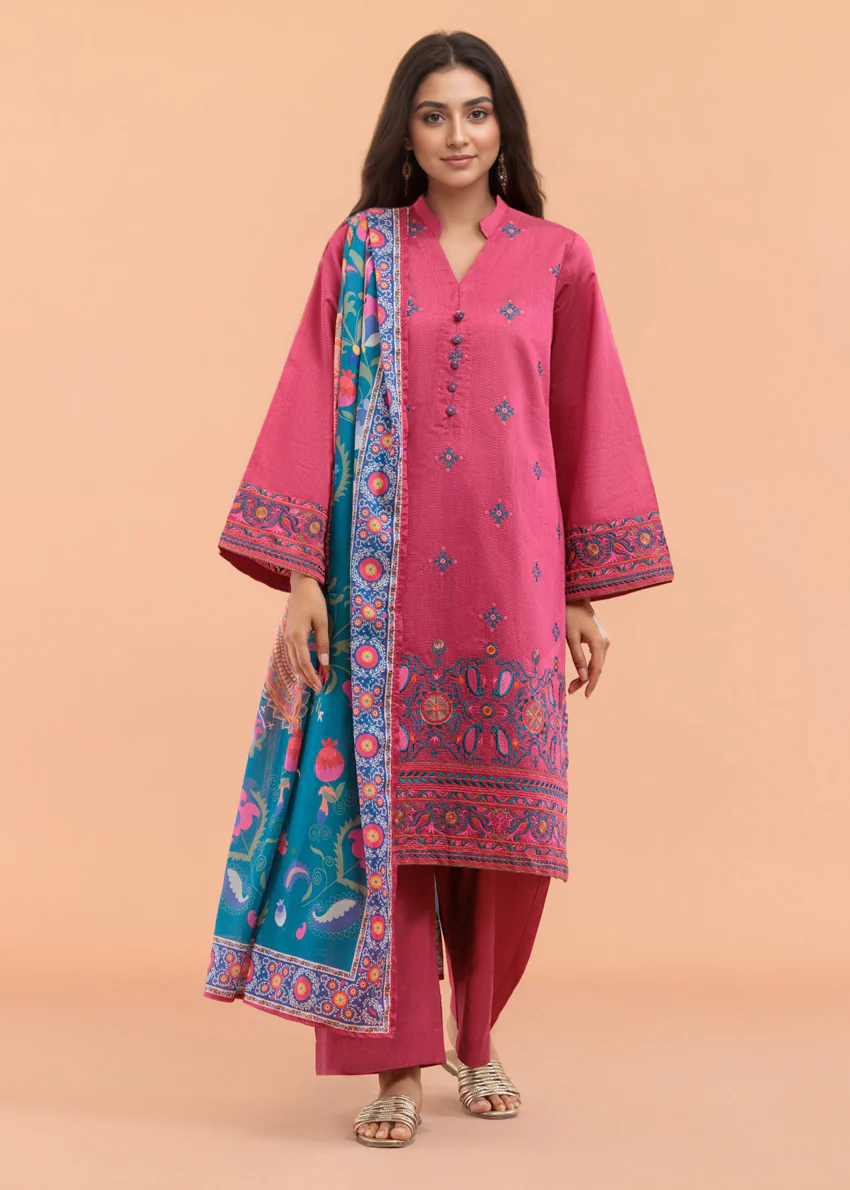 Carmine-Cotton-Silk-3 Piece (WP3PSSW25S10N3) - Image 12