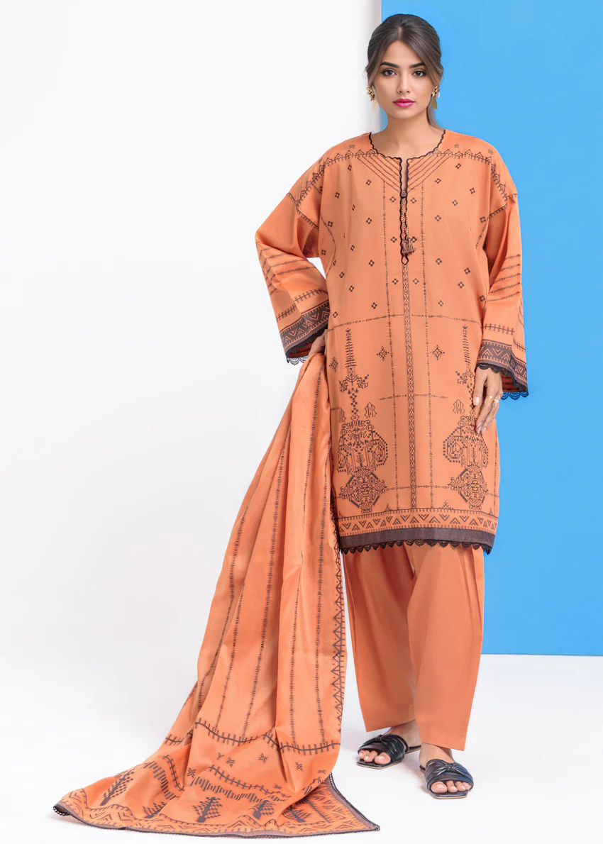 Brown-Jacquard-3 Piece (WPS25JD3067)