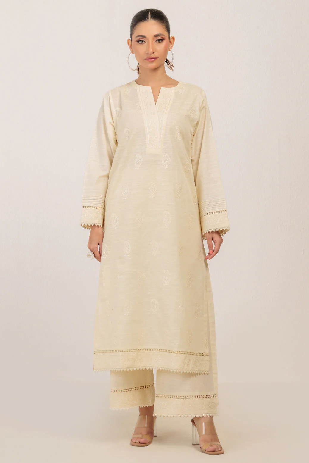 O-WHITE-KHADDAR-2 PIECE (WS7242P18)