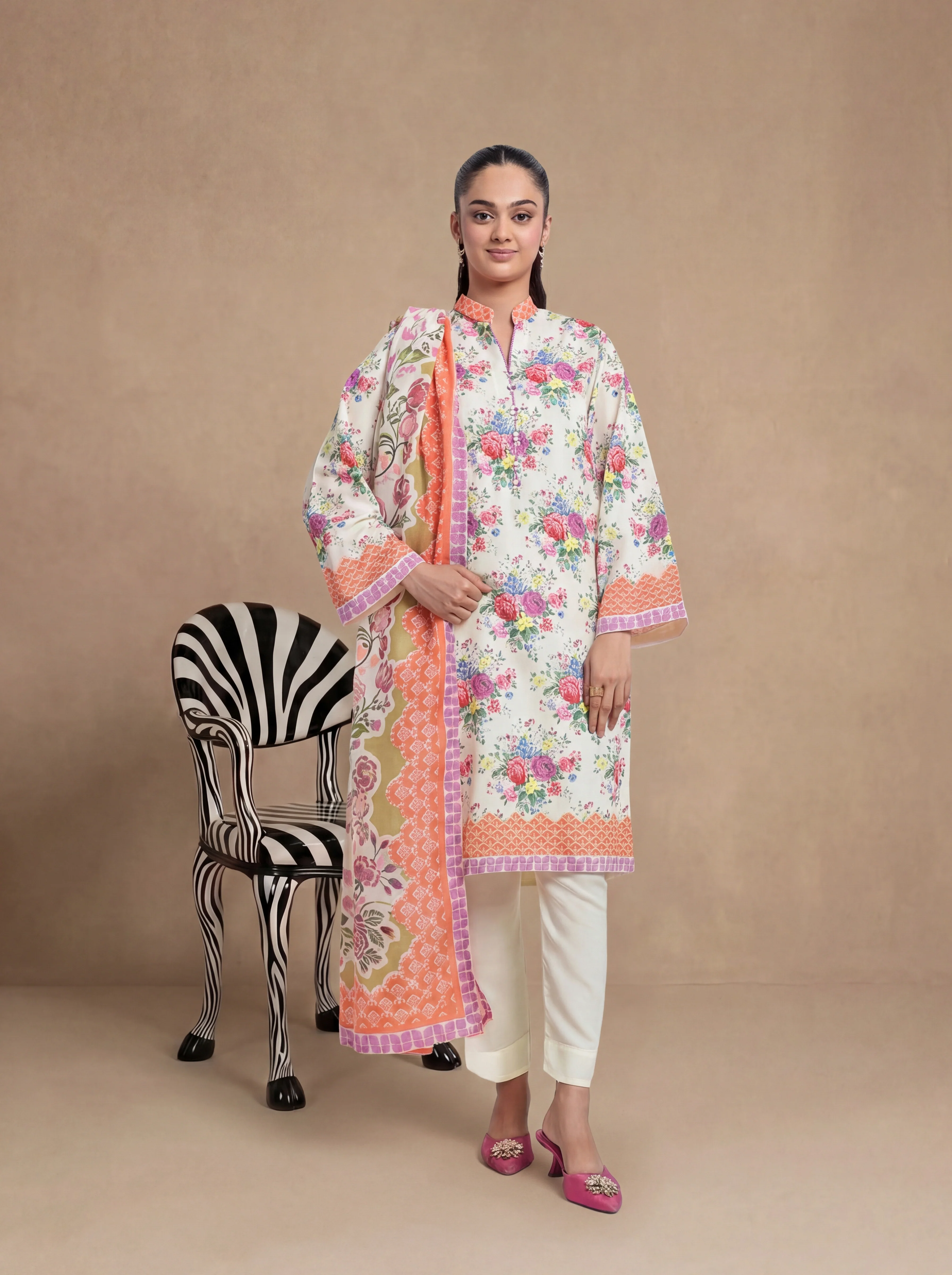 Cream- Cotton-3 Piece (WU3PPBS25SO6J34P)